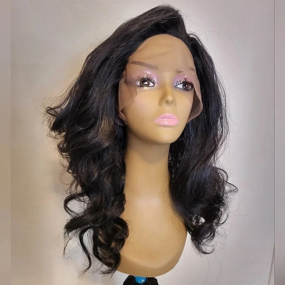 Fashion Shoulder Length Wig - Black